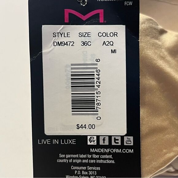 Maidenform Bra Beige Strapless Multiway Size 36C - Picture 2 of 10
